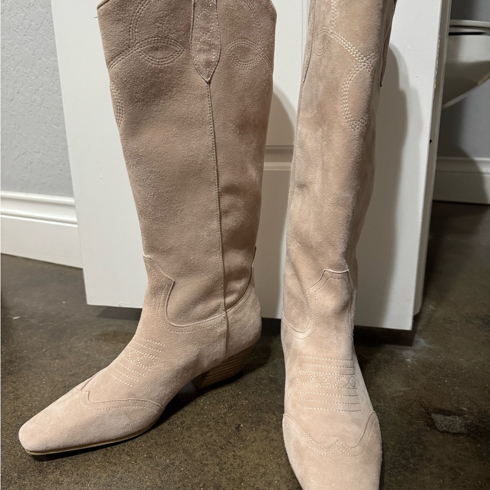 Steve Madden Taupe Heeled Boots
